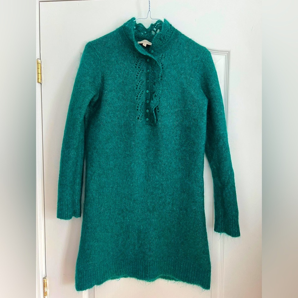 Sezane Teal Mini Dress
